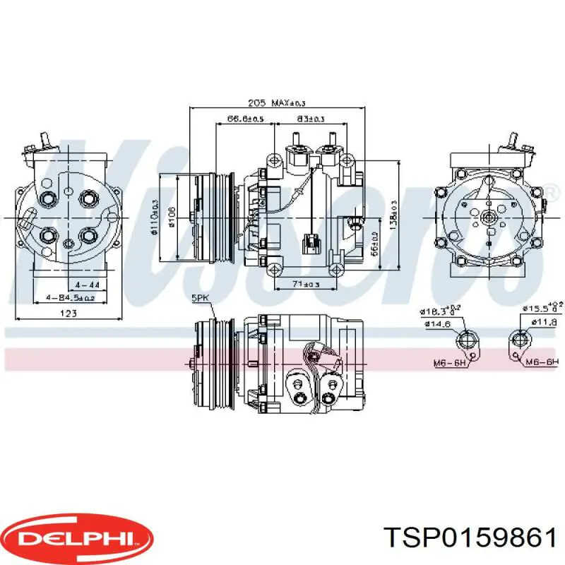 Купити TSP0159861 Delphi Компресор кліматичної установки
