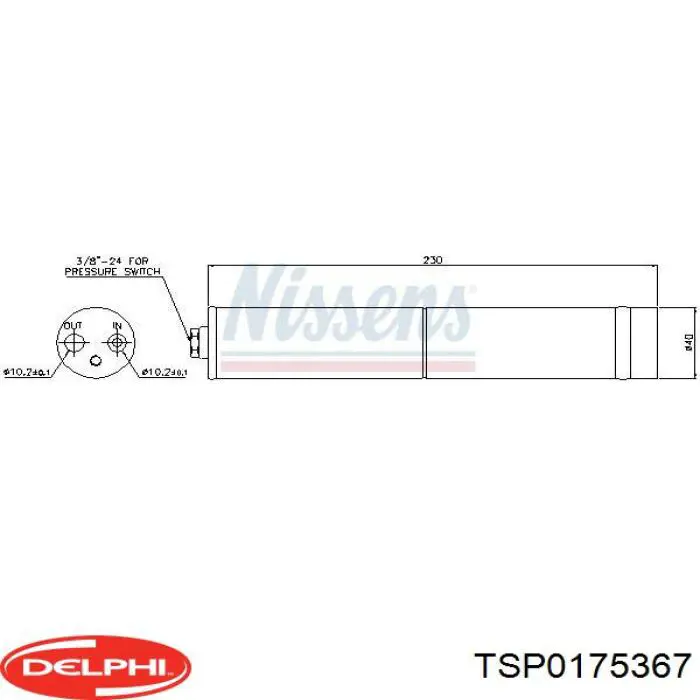 TSP0175367 Delphi Ресивер-осушувач кондиціонера