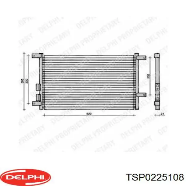 TSP0225108 Delphi радіатор кондиціонера
