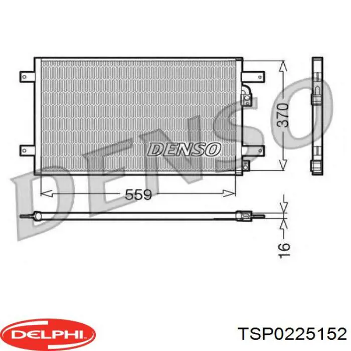 TSP0225152 Delphi радіатор кондиціонера