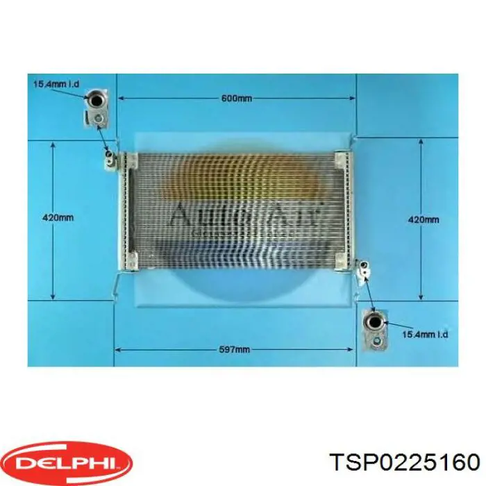 TSP0225160 Delphi радіатор кондиціонера