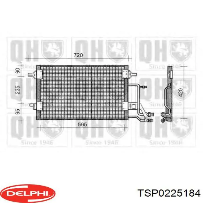 Купити TSP0225184 Delphi Радіатор системи охолодження кондиціонера