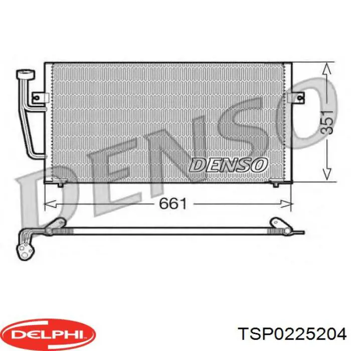 TSP0225204 Delphi радіатор кондиціонера