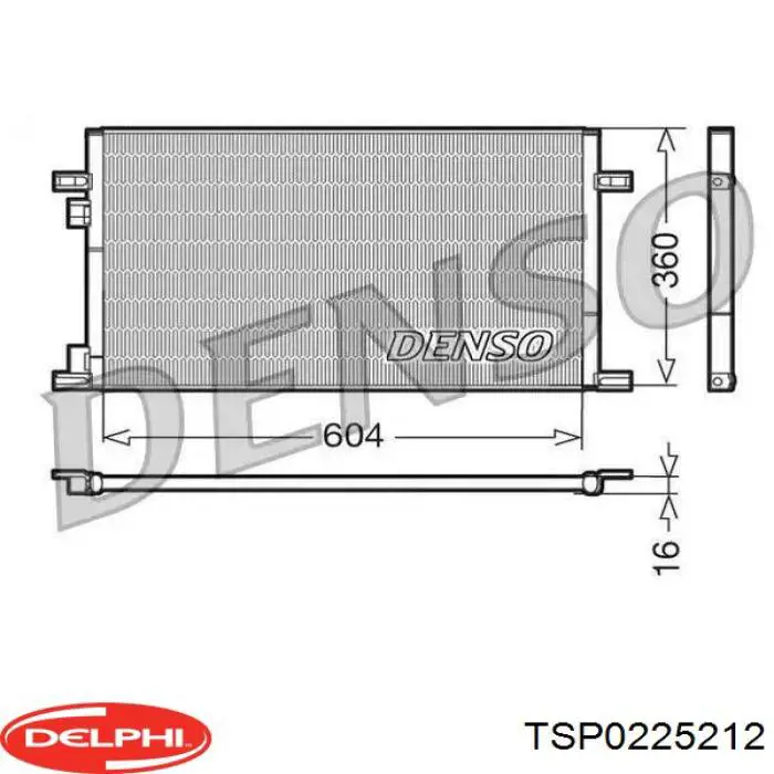 Купити TSP0225212 Delphi Радіатор системи охолодження кондиціонера