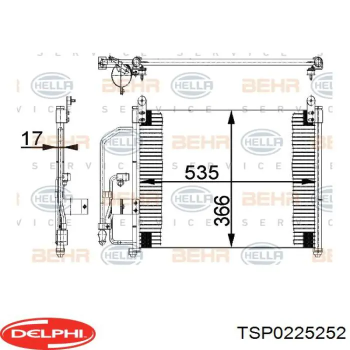 Конденсатор кондиціонера Delphi TSP0225252 ціна, від 69.52 USD