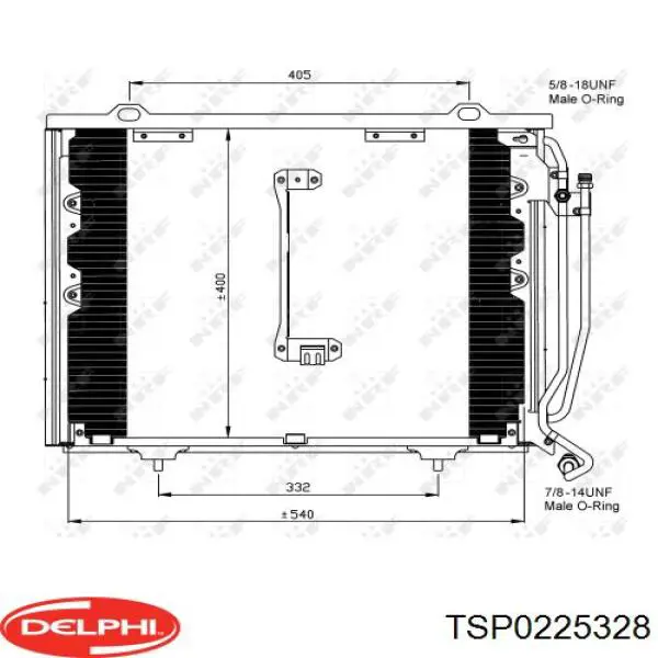 TSP0225328 Delphi радіатор кондиціонера
