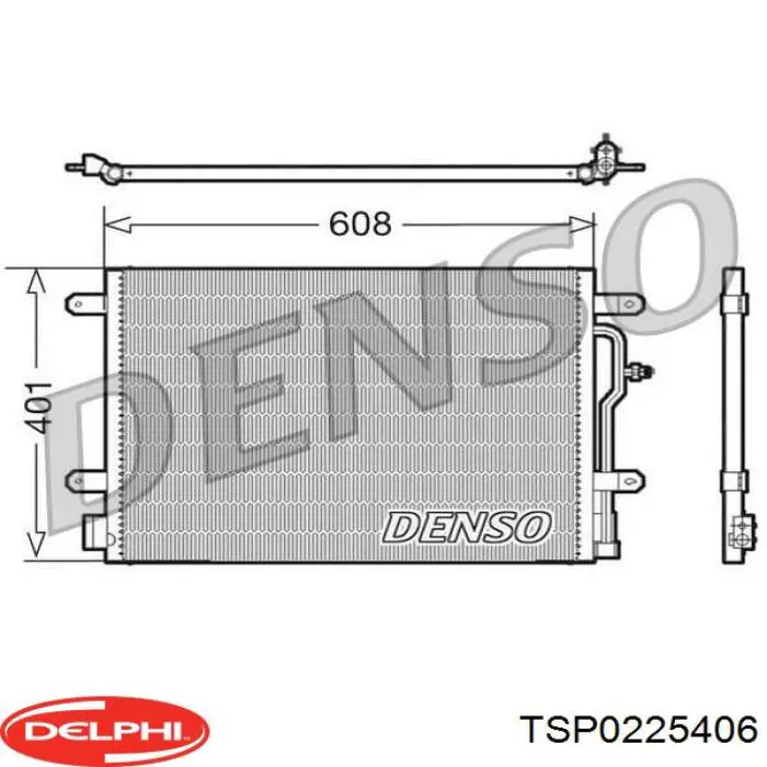 TSP0225406 Delphi радіатор кондиціонера