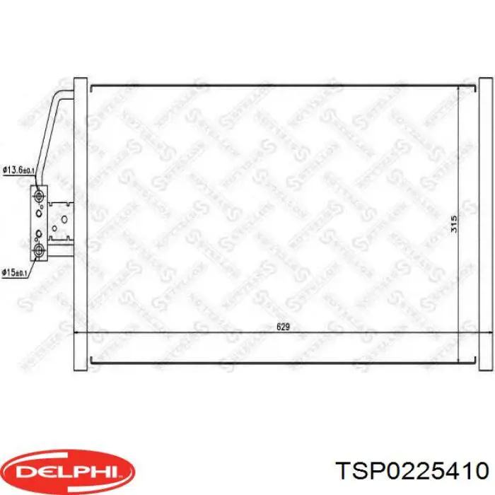 Радіатор кондиціонера TSP0225410 Delphi