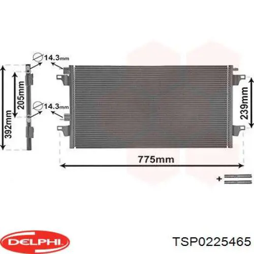 Конденсатор кондиціонера Delphi TSP0225465 ціна, від 69.68 USD
