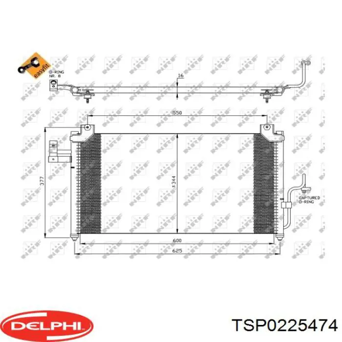 Радіатор охолодження кондиціонера Mazda C10061480
