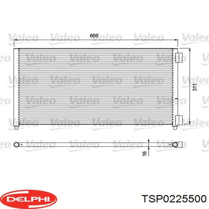 Конденсатор кондиціонера Delphi TSP0225500 ціна, від 66.69 USD