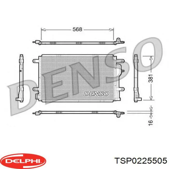TSP0225505 Delphi радіатор кондиціонера