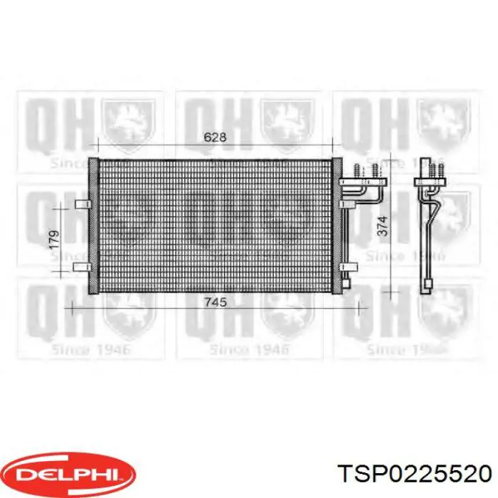 Радіатор охолодження кондиціонера Delphi TSP0225520