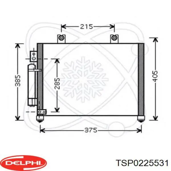 TSP0225531 Delphi радіатор кондиціонера