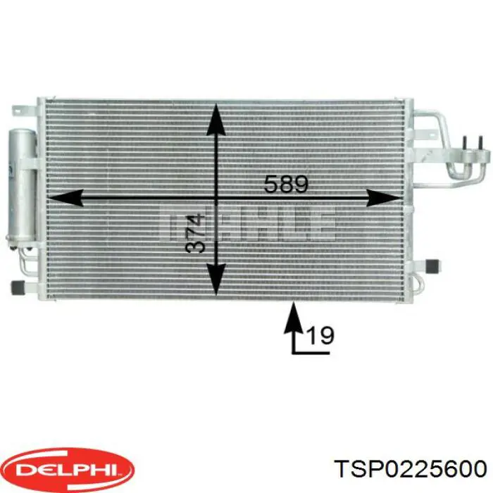 TSP0225600 Delphi радіатор кондиціонера