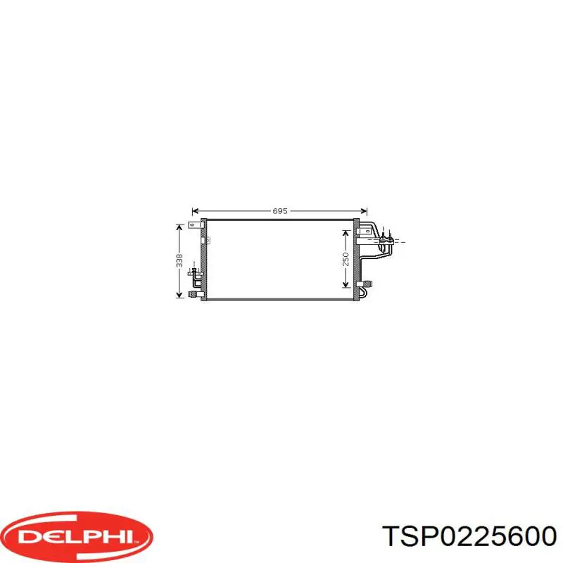Купити TSP0225600 Delphi Радіатор системи охолодження кондиціонера