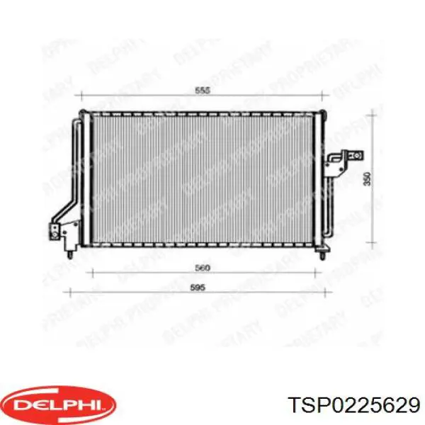 Радіатор кондиціонера TSP0225629 Delphi