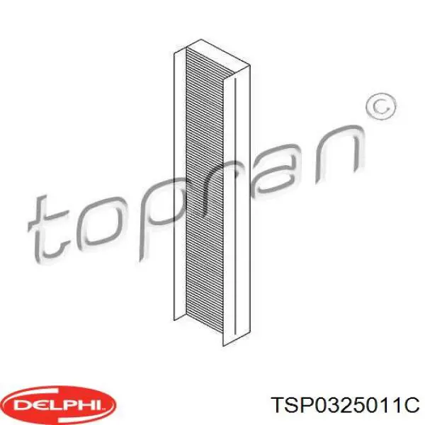 Фільтр повітряний обігрівача Delphi TSP0325011C ціна, від 6.20 USD