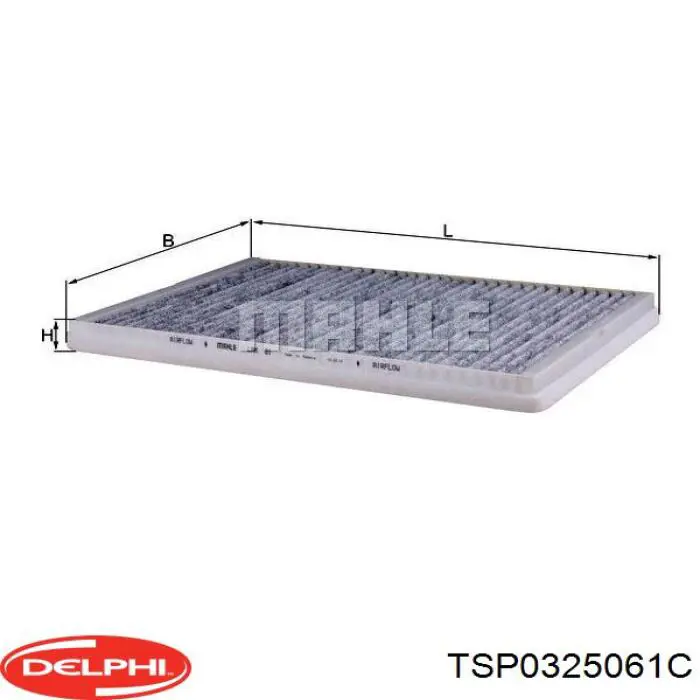 Купити TSP0325061C Delphi Фільтр салону вугільний