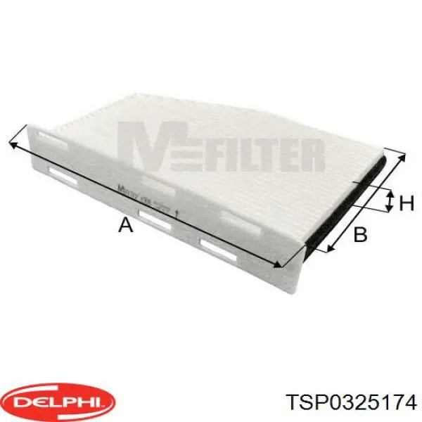 Купити TSP0325174 Delphi Фільтр салону вугільний