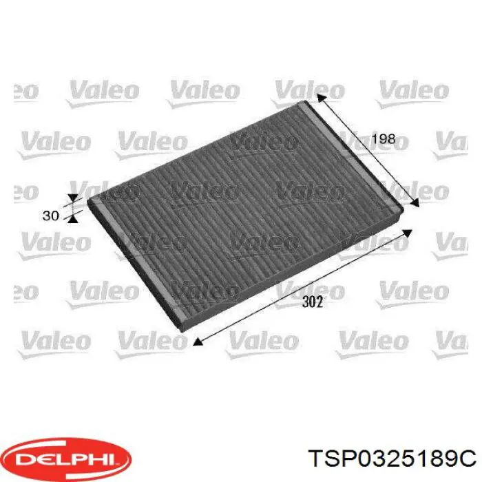 Купити TSP0325189C Delphi Фільтр салону вугільний