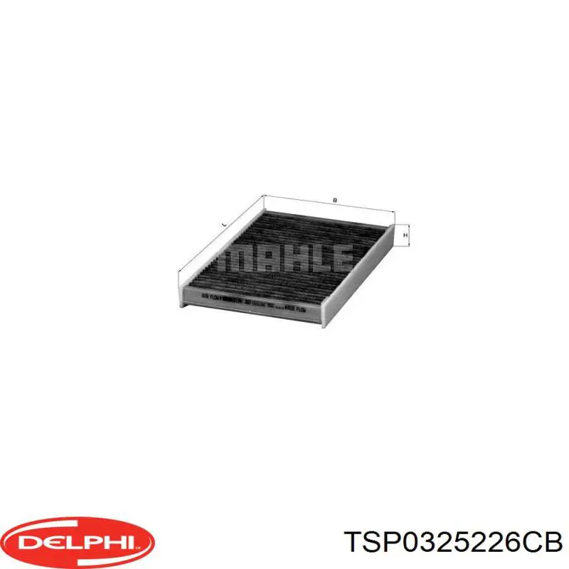 Повітряний фільтр салону Delphi TSP0325226CB