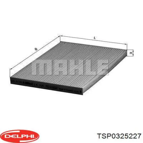 TSP0325227 Delphi Внутрішньосалонний фільтр
