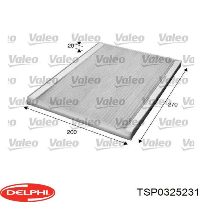 TSP0325231 Delphi Внутрішньосалонний фільтр