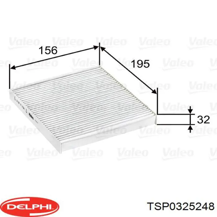 Фільтр салону TSP0325248 Delphi