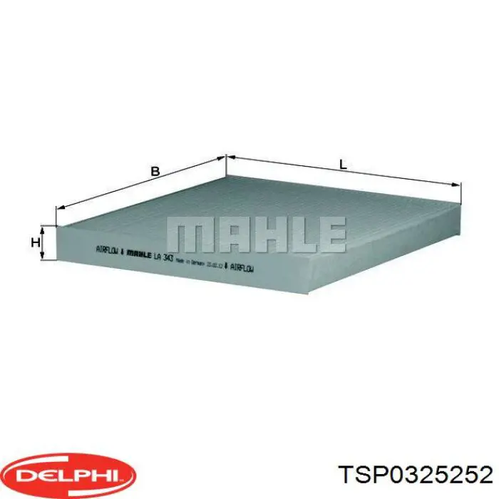 Фільтр повітряний обігрівача Delphi TSP0325252 ціна, від 6.04 USD