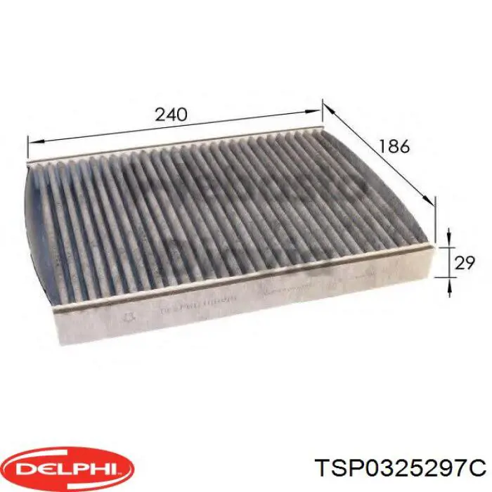 Повітряний фільтр салону Delphi TSP0325297C