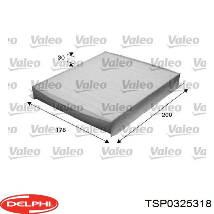 Купити TSP0325318 Delphi Фільтр салону вугільний