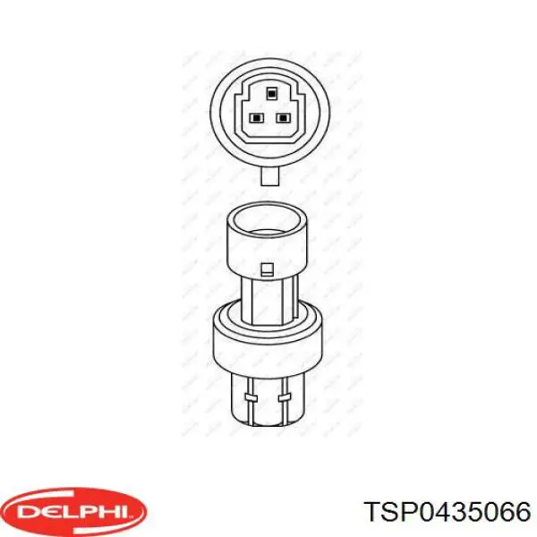 Купити TSP0435066 Delphi Датчик тиску кондиціонера