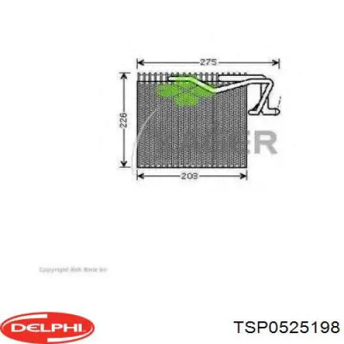 Купити TSP0525198 Delphi Радіатор опалювача салону