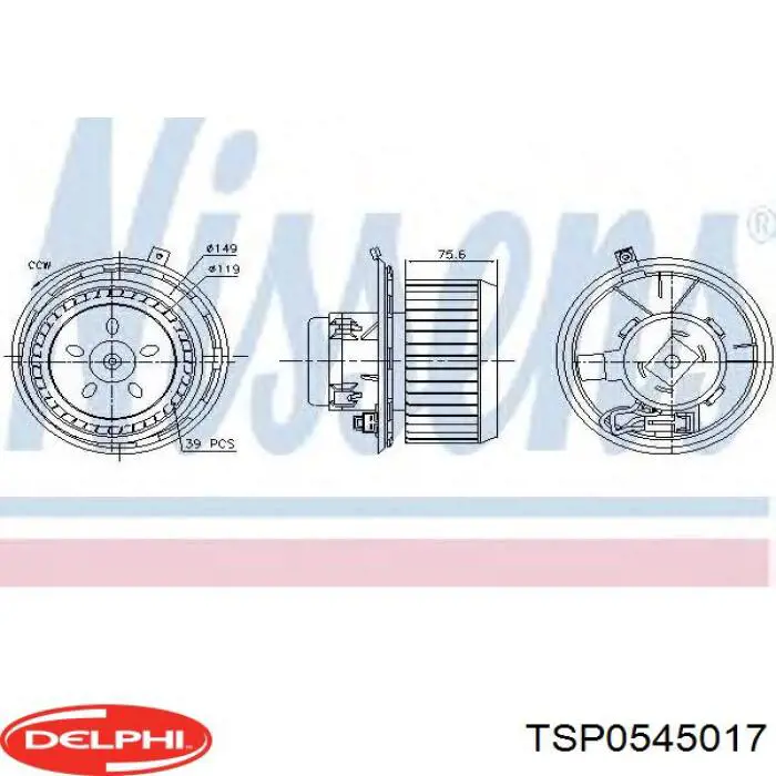 5010001 TYC Електромотор пічки