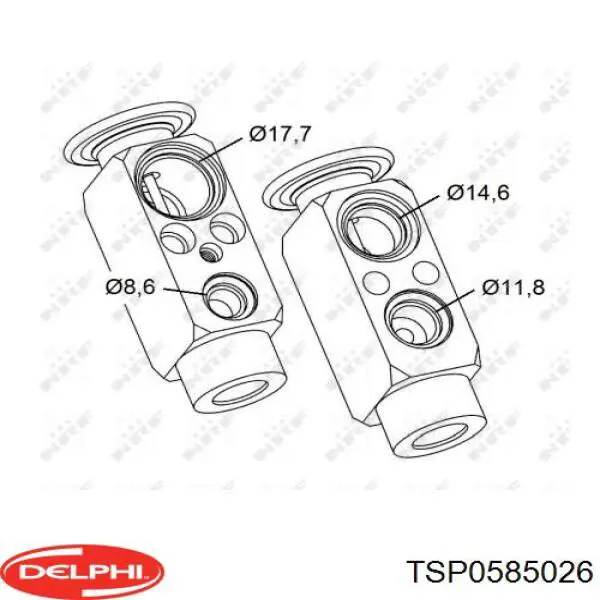 Клапан TRV, кондиціонера TSP0585026 Delphi