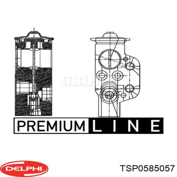 Клапан TRV, кондиціонера TSP0585057 Delphi