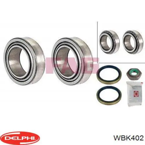 Підшипник маточини задньої Delphi WBK402 ціна, від 17.47 USD
