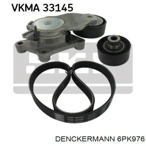 Клиновий ремінь Denckermann 6PK976 ціна, від 4.81 USD
