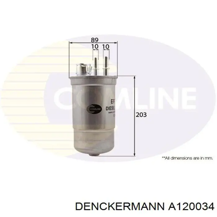 Купити A120034 Denckermann Фільтр-відстійник палива грубої очистки