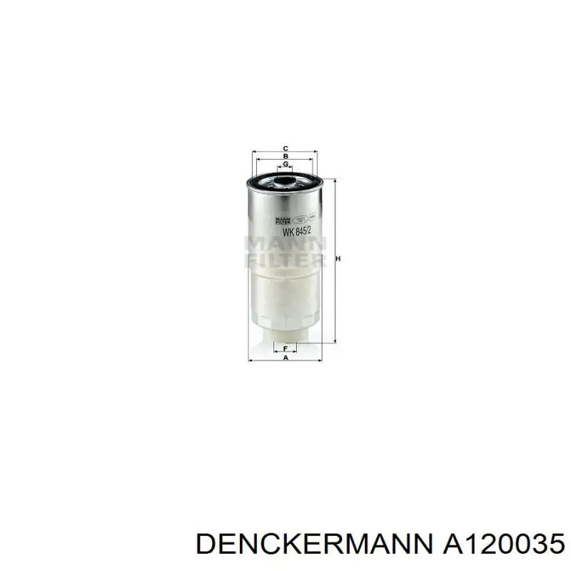 A120035 Denckermann фільтр паливний