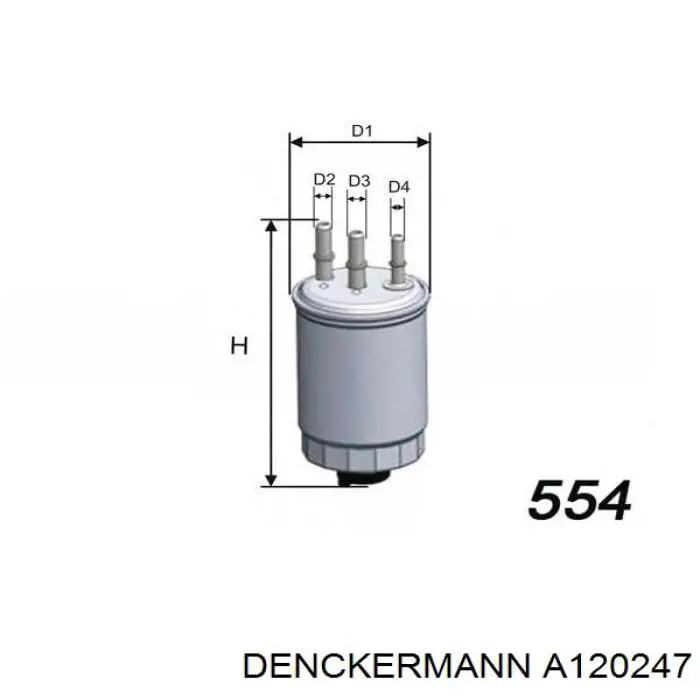 Купити A120247 Denckermann Фільтр-відстійник палива грубої очистки