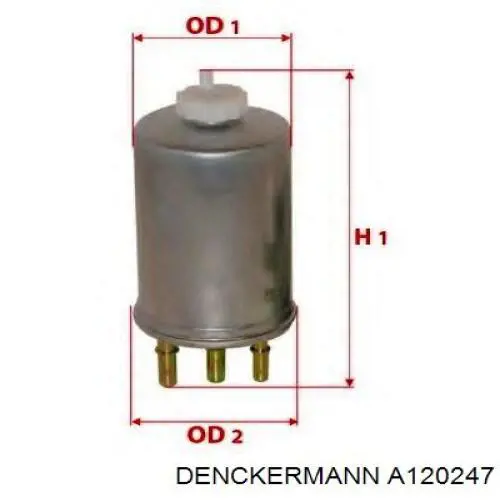 Фільтр тонкого очищення палива Denckermann A120247 ціна, від 9.92 USD