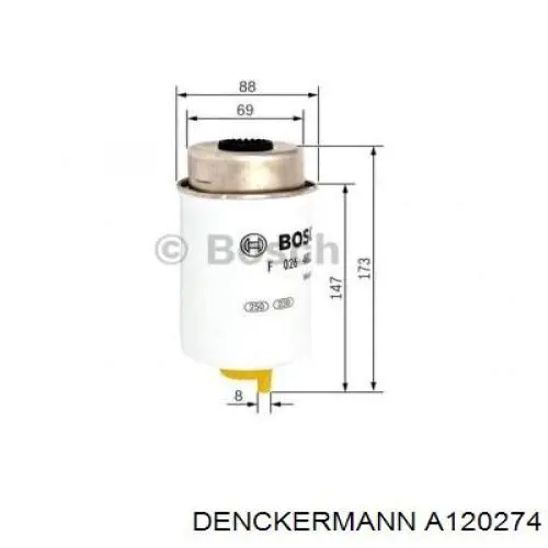 Фільтр тонкого очищення палива Denckermann A120274 ціна, від 13.14 USD