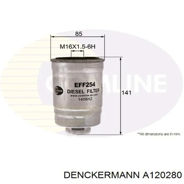 Фільтр тонкого очищення палива Denckermann A120280 ціна, від 24.56 USD