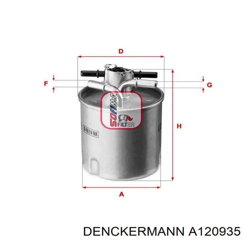 Фільтр тонкого очищення палива Denckermann A120935 ціна, від 15.63 USD