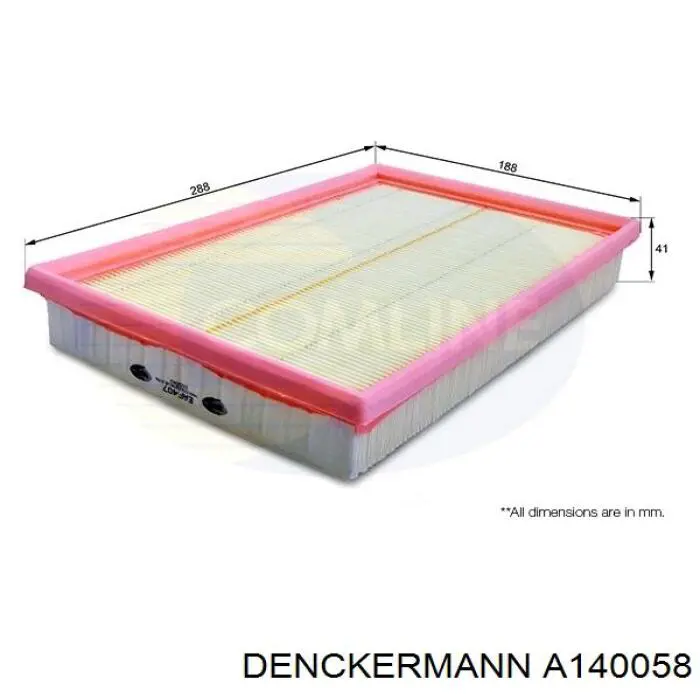 Елемент повітряного фільтра Denckermann A140058 ціна, від 4.62 USD