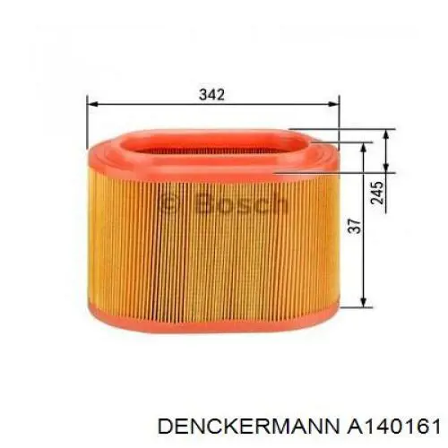 Елемент повітряного фільтра Denckermann A140161 ціна, від 6.83 USD