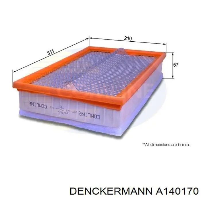 A140170 Denckermann Повітряний фільтр двигуна
