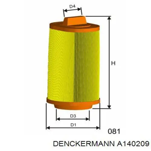 Елемент повітряного фільтра Denckermann A140209 ціна, від 10.46 USD